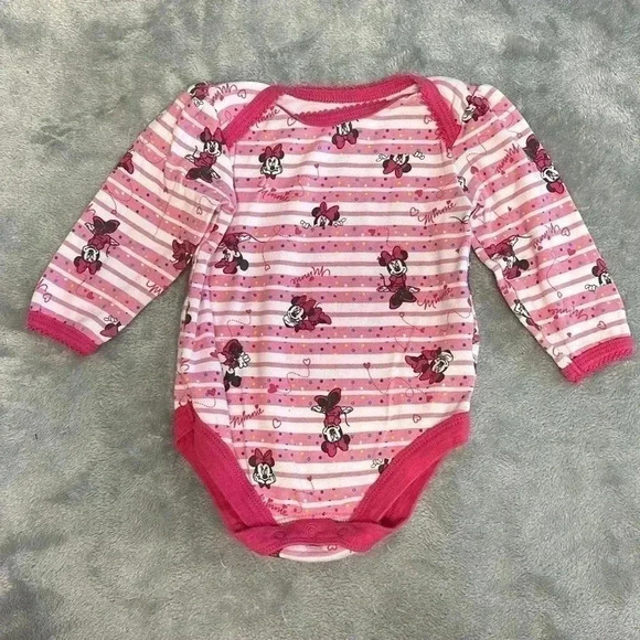 Disney - Minnie  Mouse - long sleeve onesie. Size 6-9 months - Picture 1 of 4